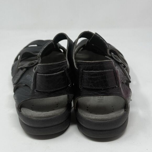 Mephisto Sam Fisherman Sandals Mens 11 EU 45 Black Leather Casual Comfort - Picture 10 of 15